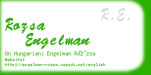 rozsa engelman business card